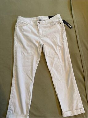 Apt. 9 White Ankle-Cropped Straight Jeans